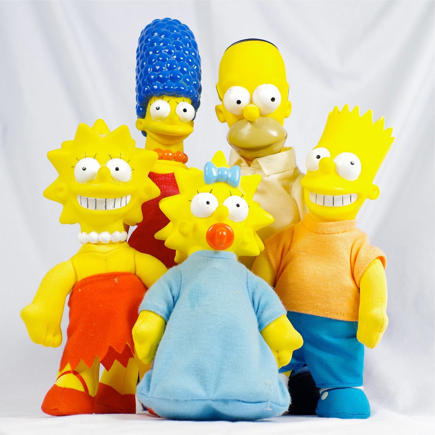 1990 The Simpsons Family Plush Set