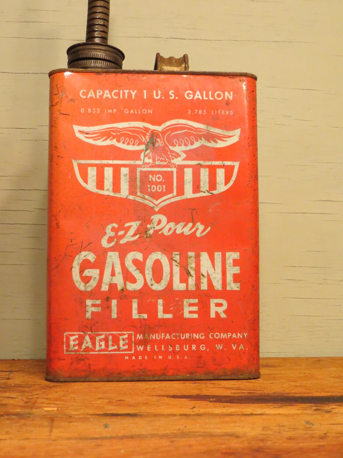Vintage Gas Can Made by Eagle Manufacturing Company