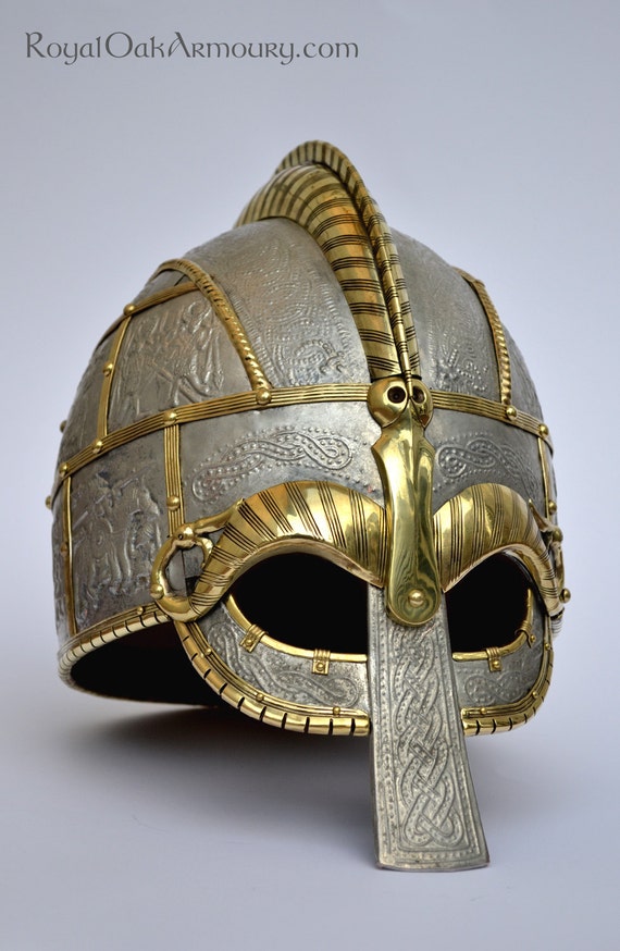 Items similar to Hand-Made Vendel Helm with Pressblech on Etsy