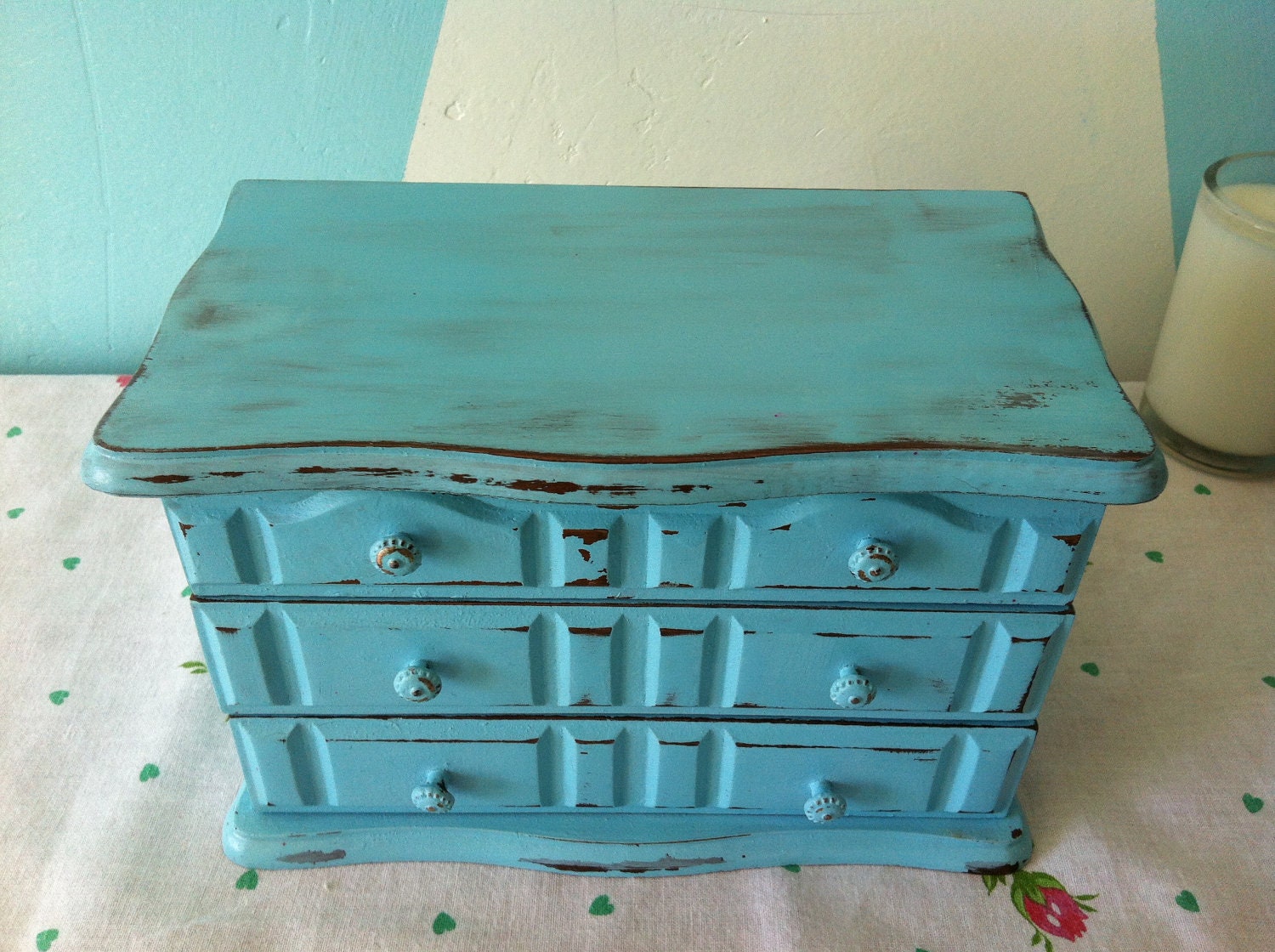 turquoise shabby chic jewelry box keepsake box trinket box turquoise shabby chic jewelry box keepsake box trinket box