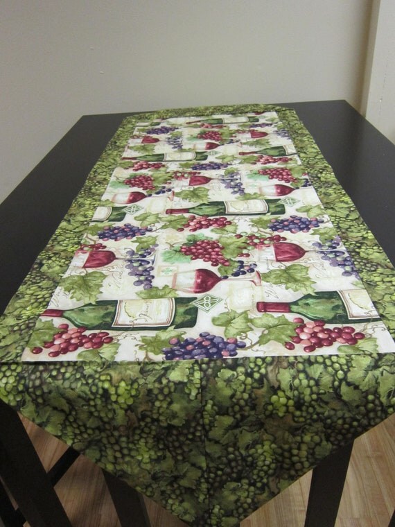 quilted-table-runner-handmade-wine-bottles-grapes-cabernet-etsy-uk