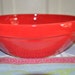 Large Wheel Thrown Red Serving Bowl