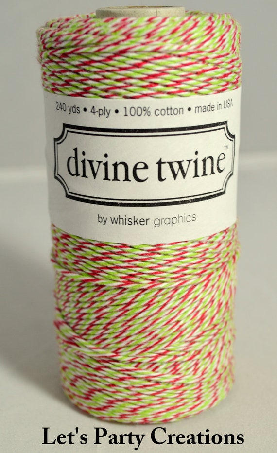 Red and Green Bakers Twine--HOLIDAY Divine Twine, Holiday Bakers Twine (240 yards) Red and Green Twine, Christmas Twine, Holiday Twine Il_570xn