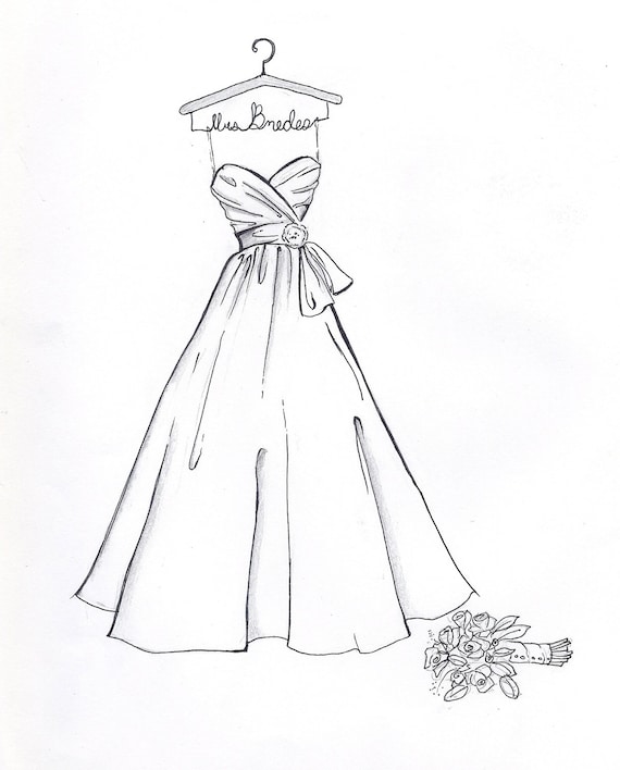 drawings simple tumblr Dress Sketch Custom Wedding