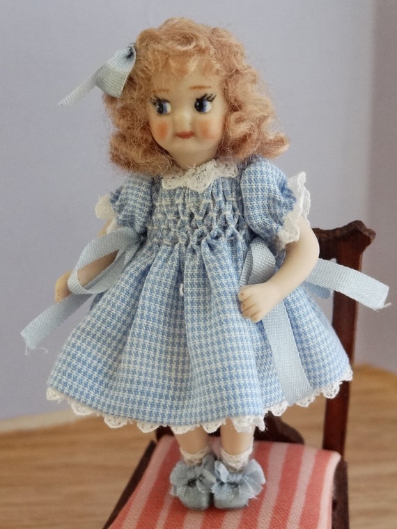 1 12 Scale Miniature Porcelain Doll 1 12th Dollhouse