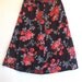 Vintage Black Russian Floral High Waist Skirt