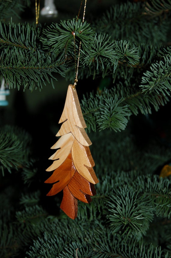CHRISTMAS TREE ORNAMENT Wood Carving. A festive miniature