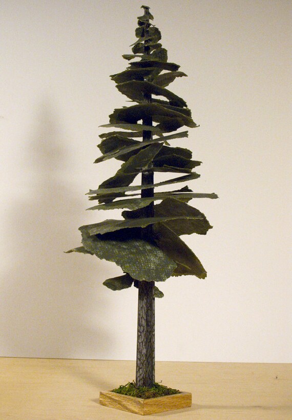 Items similar to Paper Tree Sculpture 18" Handmade Screen Print on Etsy