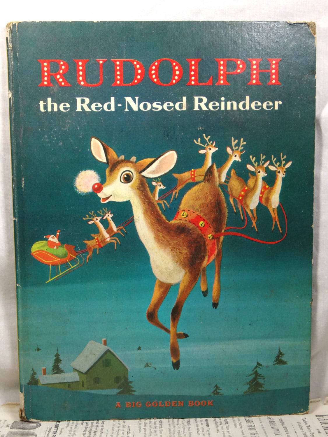 1958 Rudolph the Red Nosed Reindeer Christmas Holiday A Big