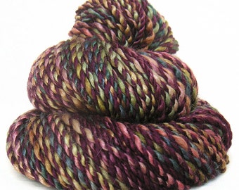 Handspun Yarn handdyed baby camel silk and Merino wool