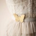 gold bridal sash, wedding dress accessory - GILDED BUTTERFLIES