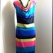 Women's size 8-10 OOAK Colorful cowl neck dress