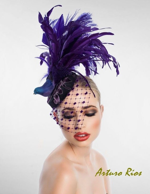Items similar to Fantasy Bird Fascinator, Headpiece, Cocktail hat on Etsy