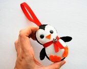 Felt Penguin Ornament, Christmas Ornament Penguin, Black Penguin Ornament, Eco-friendly Felt Ornament A413 Il_170x135