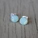 Opal Stud Earrings : Pacific Opal Swarovski Crystal Stud Earrings, Sterling Silver Plated Earring Posts, Delicate, Dainty, Artisan Tree