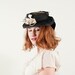 50% OFF SALE / vintage 1940s hat / tilt hat / Cream Rose