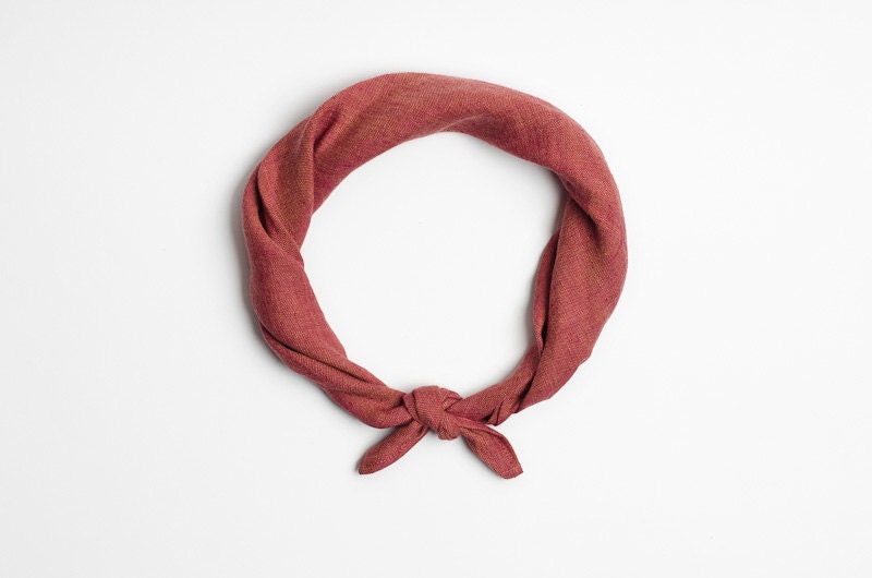 Bandana headband red and orange