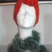Vintage women Fur green Rabbit and Fox scarf retro warm and so soft FREE SHIPPING