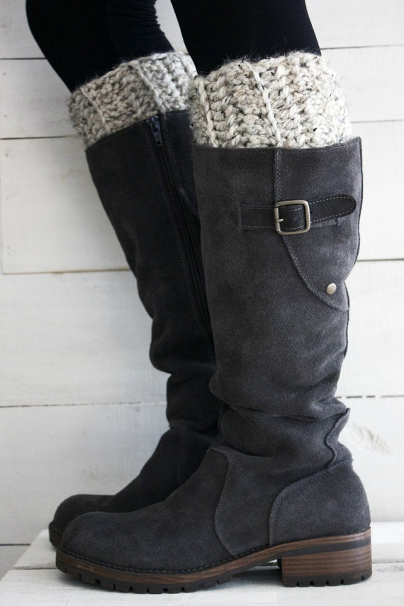 Boot Cuffs for Women in Speckled Oatmeal / The Waverlie Cuffs