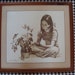 Mid Century Girl with Plant by Frank Palmieri Bohemian Display Art 24 x 22 Signed Retro Artwork