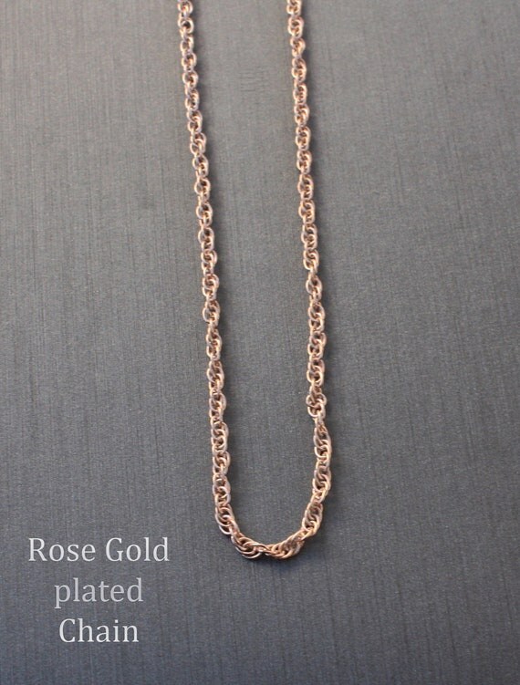 20 inch 24K Rose Gold chain necklace 20 rose gold