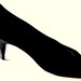 Vintage 1990's / Yves Saint Laurent / black satin leather sexy /Heels /Italy womens