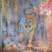 RESERVED Large Original tiger bird nature painting. 24"x24", on wood with resin.