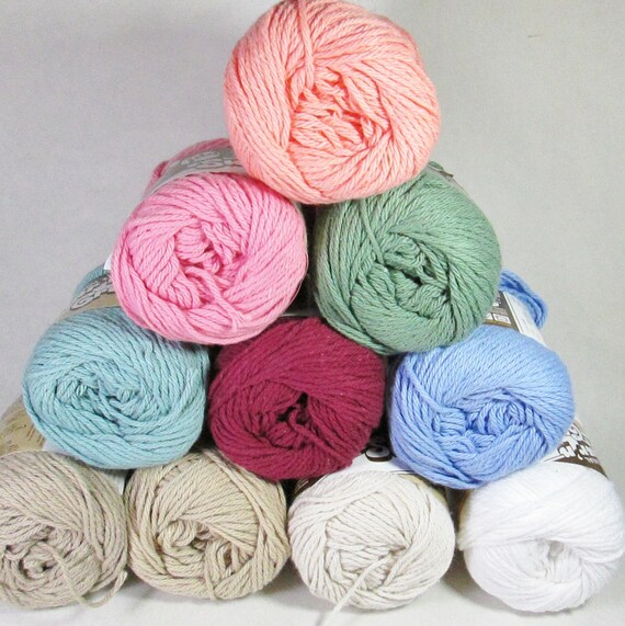 10 Lily Sugar 'N Cream Cotton Yarn Mixed Lot by dottyral on Etsy