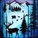 8 x 8 PRINT of Forest Scene