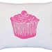 block print cupcake squillow accent pillow