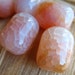 Orange Crackle Agate Cylinder Beads - set of 5