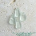 Genuine Seaglass Pendants - 4 Medium-Sized Top-Drilled Light Seafoam