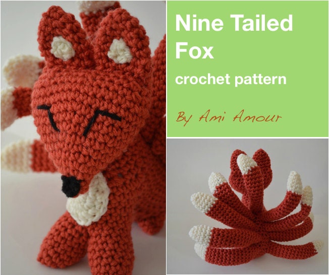9 Tailed Fox crochet PDF pattern Kitsune Gumiho from ...