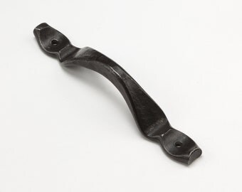 Lg Handle 0930 - 5" centers Wrought Iron Kitchen Cabinet Handles- black handles, door handles, drawer handles, cabinet handles, drawer pulls