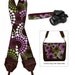 Ready to Ship - Camera Neck Strap DSLR Camera Strap SLR Padded Camera Strap Nikon Canon - Round About puple green brown - In Stock