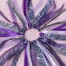 Purple Zebra Hair Scrunchie Hair Bun Ribbons Team and School Colors Cheer Bows