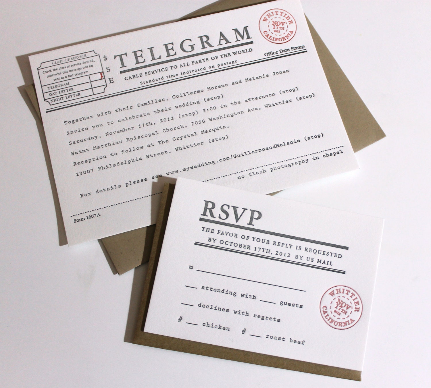 Telegram Wedding Invitations Sample