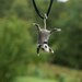 Tiny Possum Necklace - needle felted