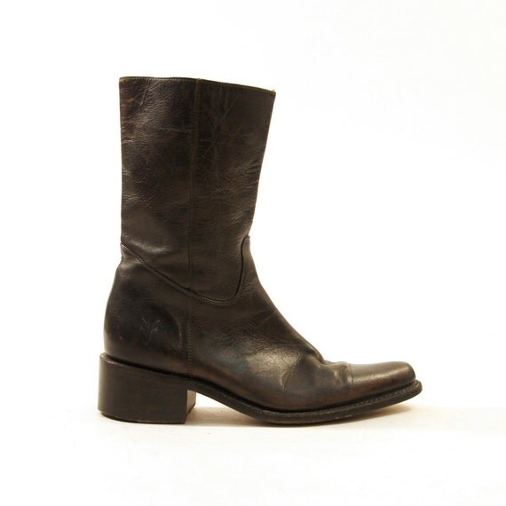 FRYE Zip Up Mid Calf Chelsea Boots / Women's sz by SpunkVintage
