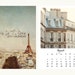 2013 Paris Calendar, Travel Photography Desk Calendar - Paris Je T'Aime Calendar