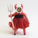 Vintage Style Spun Cotton She Devil Halloween Figure