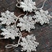 Crochet Garland - Wall Hanging - Small Doily Bunting -- Snowflake garland - beige