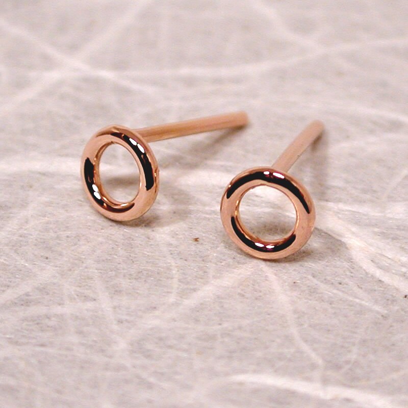Tiny rose gold stud earrings Clearance