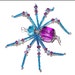 Elizabeth - purple and aqua blue glass beaded spider goth sun catcher - Halloween - Christmas ornament