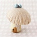 Wedding Cake Topper- Love Birds on Mushroom- Woodland Decoration- Handmade