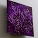 Plum Maple Leaf Metal Artwork 5in