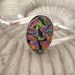 Dichroic Fused Glass Jewelry - Rainbow - Fused Glass Bracelet - Silver Plated Bangle Bracelet - Fused Glass Jewelry 071212b101