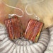 Red Earrings - Red Dichroic Glass Earrings - Dichroic Jewelry - Dangle Earrings - Fused Glass Jewelry 80812e104