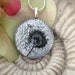 Dandelion Wish Necklace - Dichroic Glass Pendant - Dandelion Wish - Dichroic Fused Glass Jewelry -071312p103