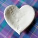 Ceramic Heart for Ring Catcher or Trinket Dish in Soft Cream